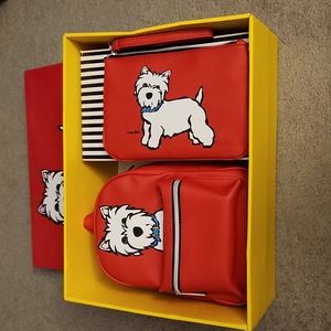 Marc Tetro Westie Backpack and Wristlet SET